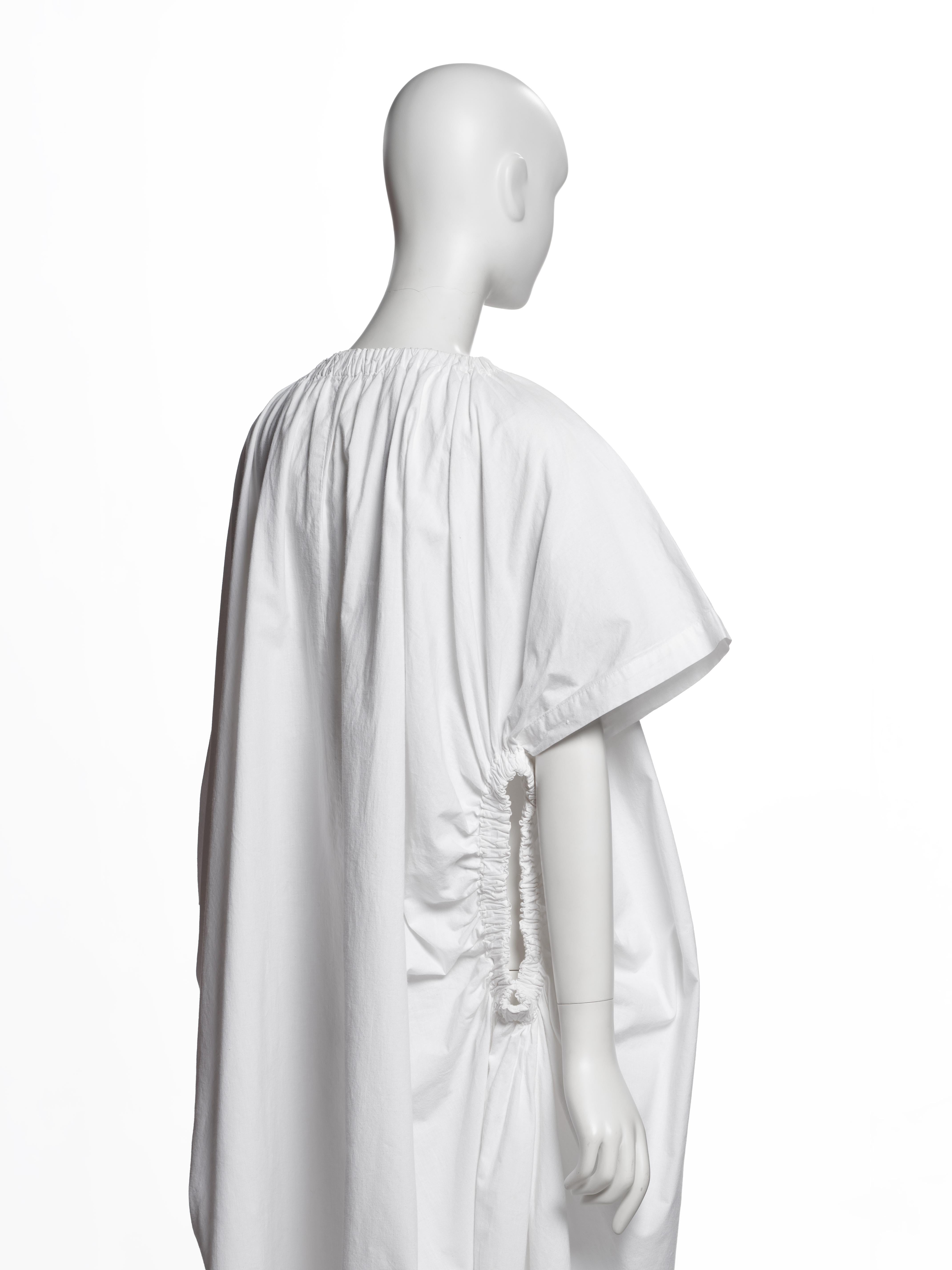 Comme des Garçons Early White Cotton 'Round Rubber' Collection Dress, SS 1984 en venta 8