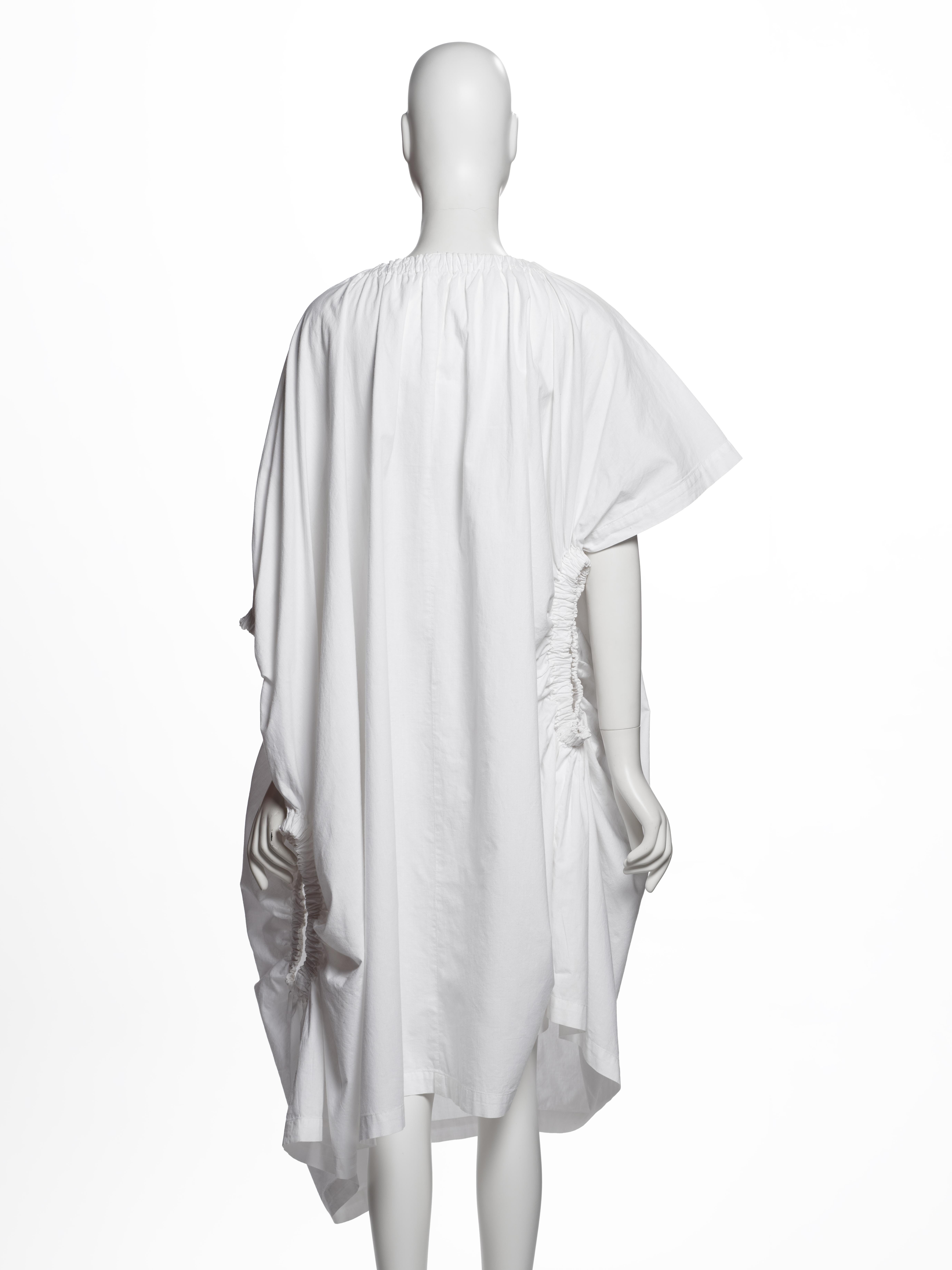 Comme des Garçons Early White Cotton 'Round Rubber' Collection Dress, SS 1984 en venta 9