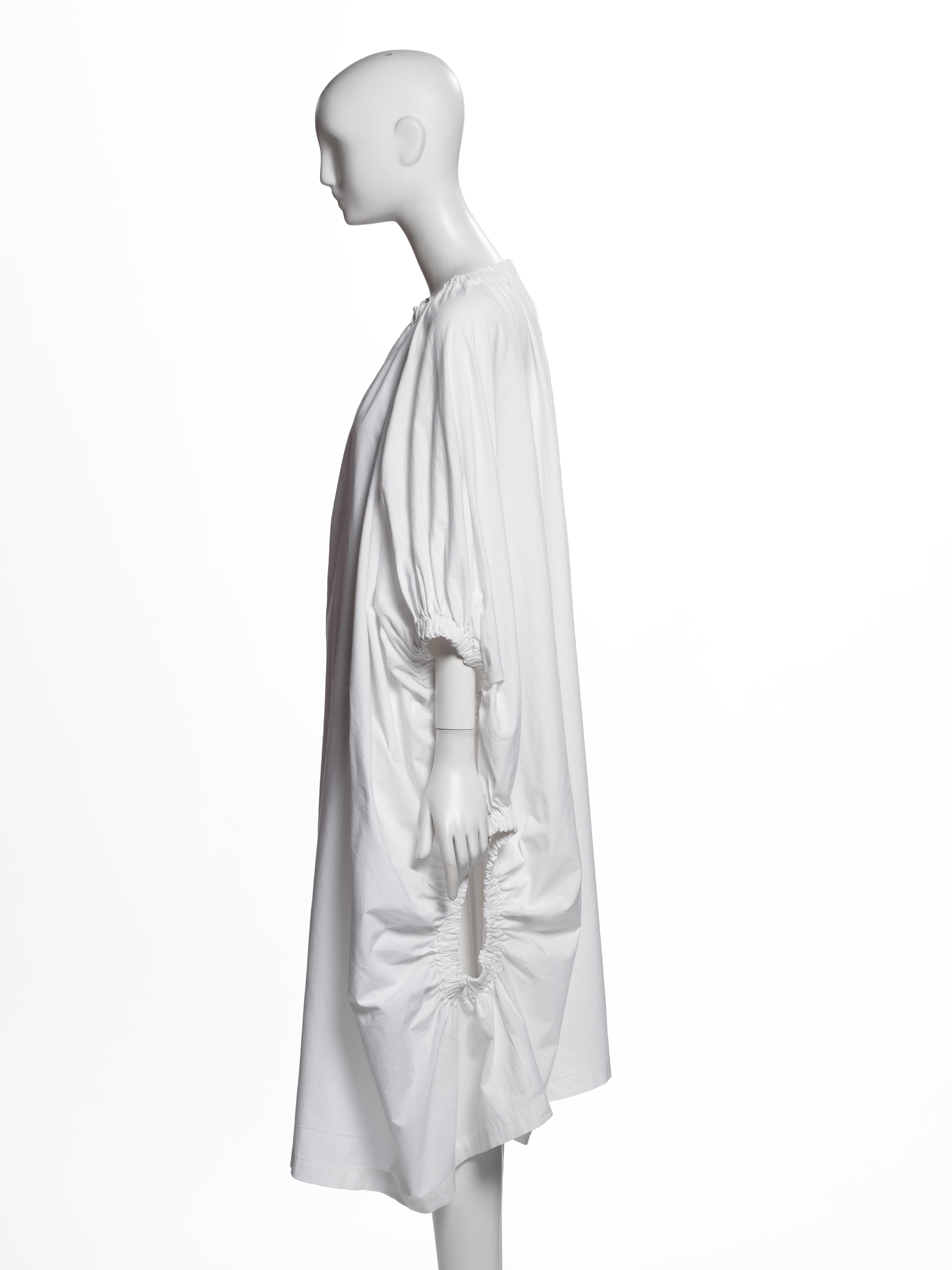 Comme des Garçons Early White Cotton 'Round Rubber' Collection Dress, SS 1984 en venta 11