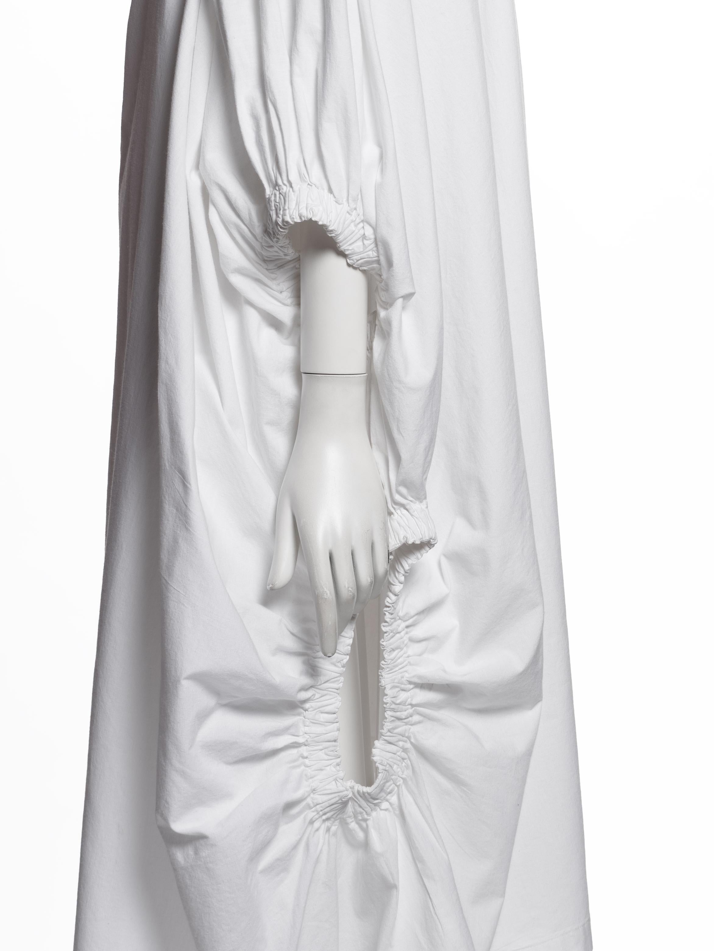 Comme des Garçons Early White Cotton 'Round Rubber' Collection Dress, SS 1984 en venta 12
