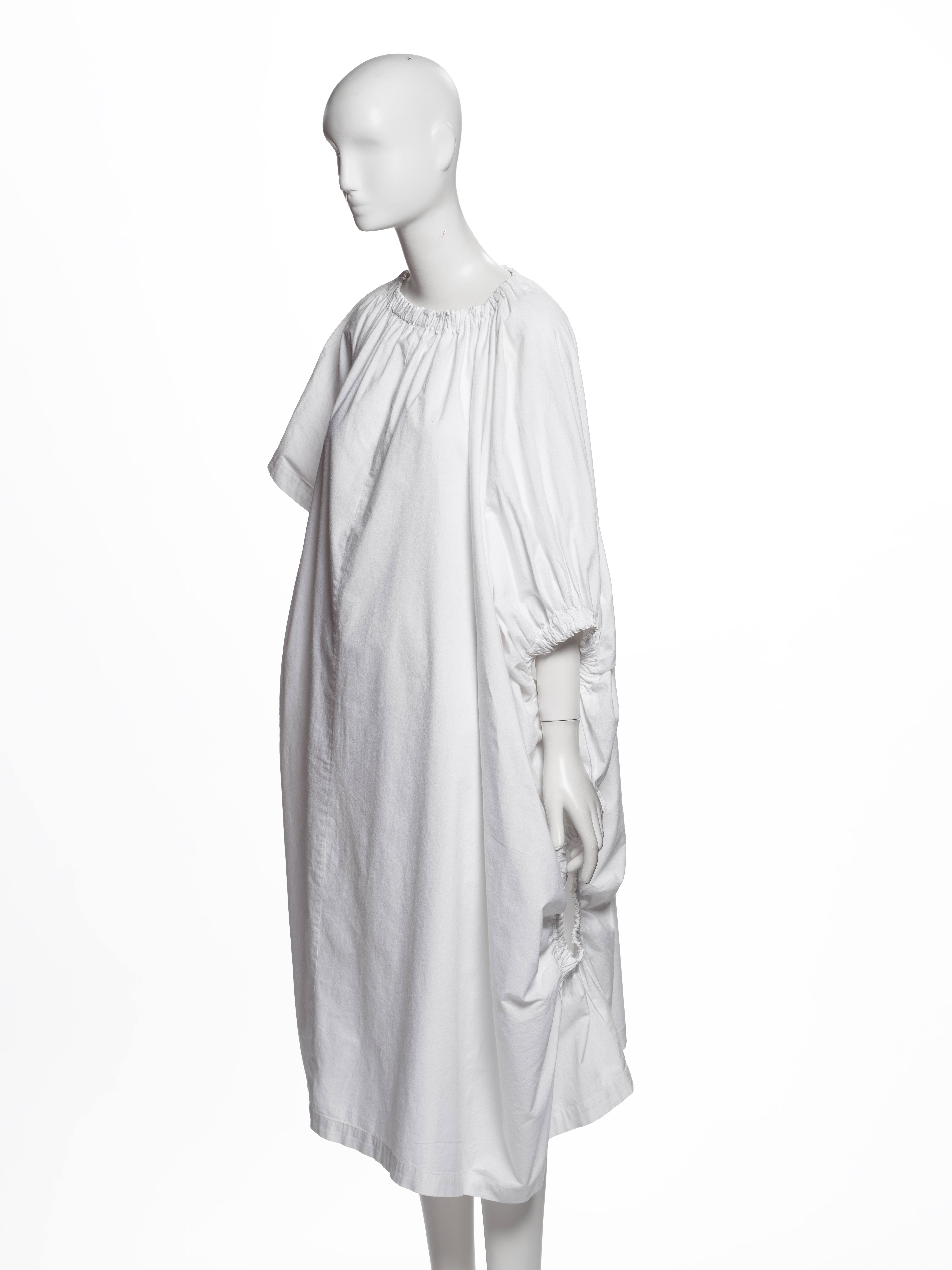Comme des Garçons Early White Cotton 'Round Rubber' Collection Dress, SS 1984 en venta 13