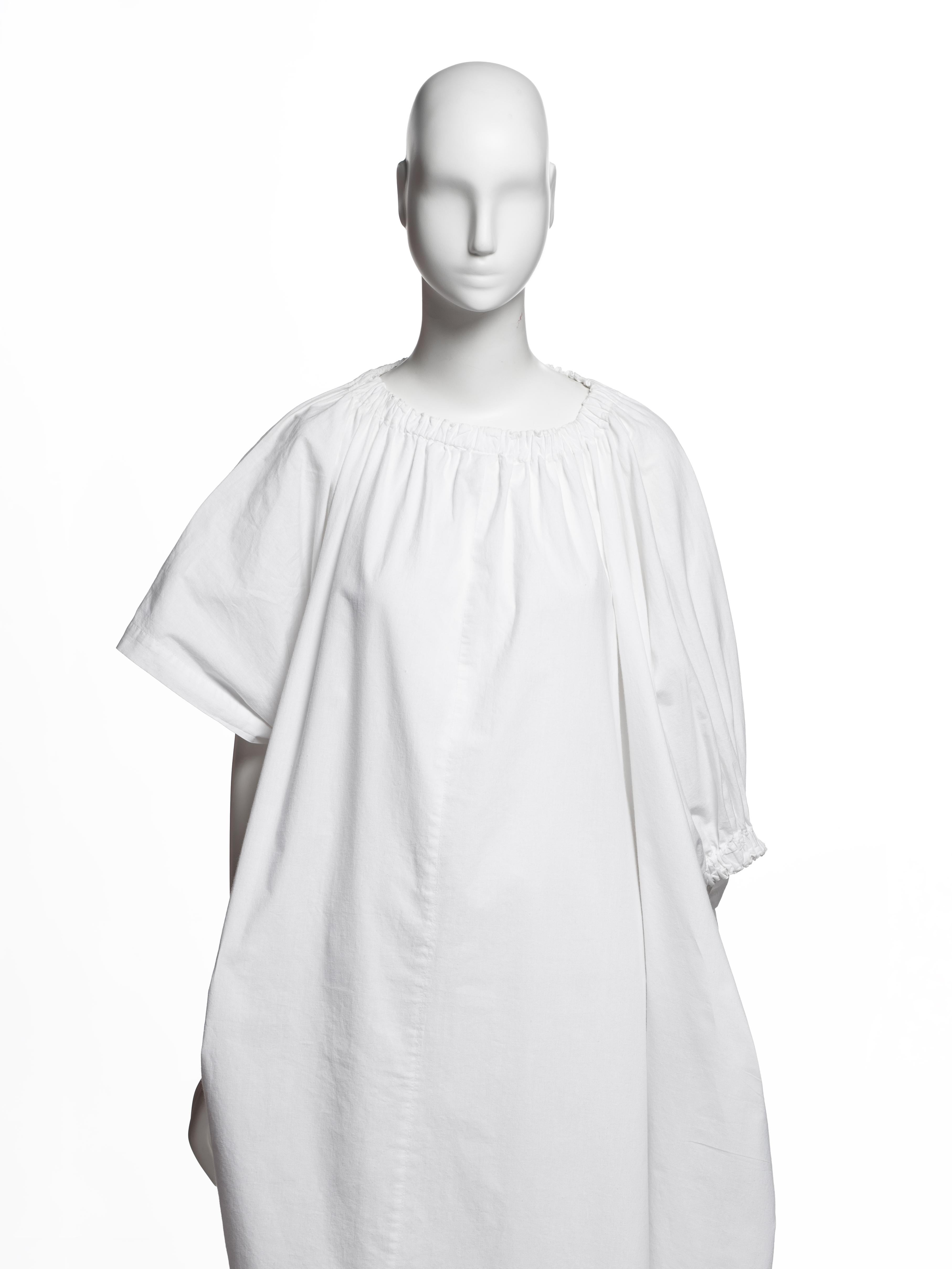Comme des Garçons Early White Cotton 'Round Rubber' Collection Dress, SS 1984 en Excelente estado para la venta en London, GB