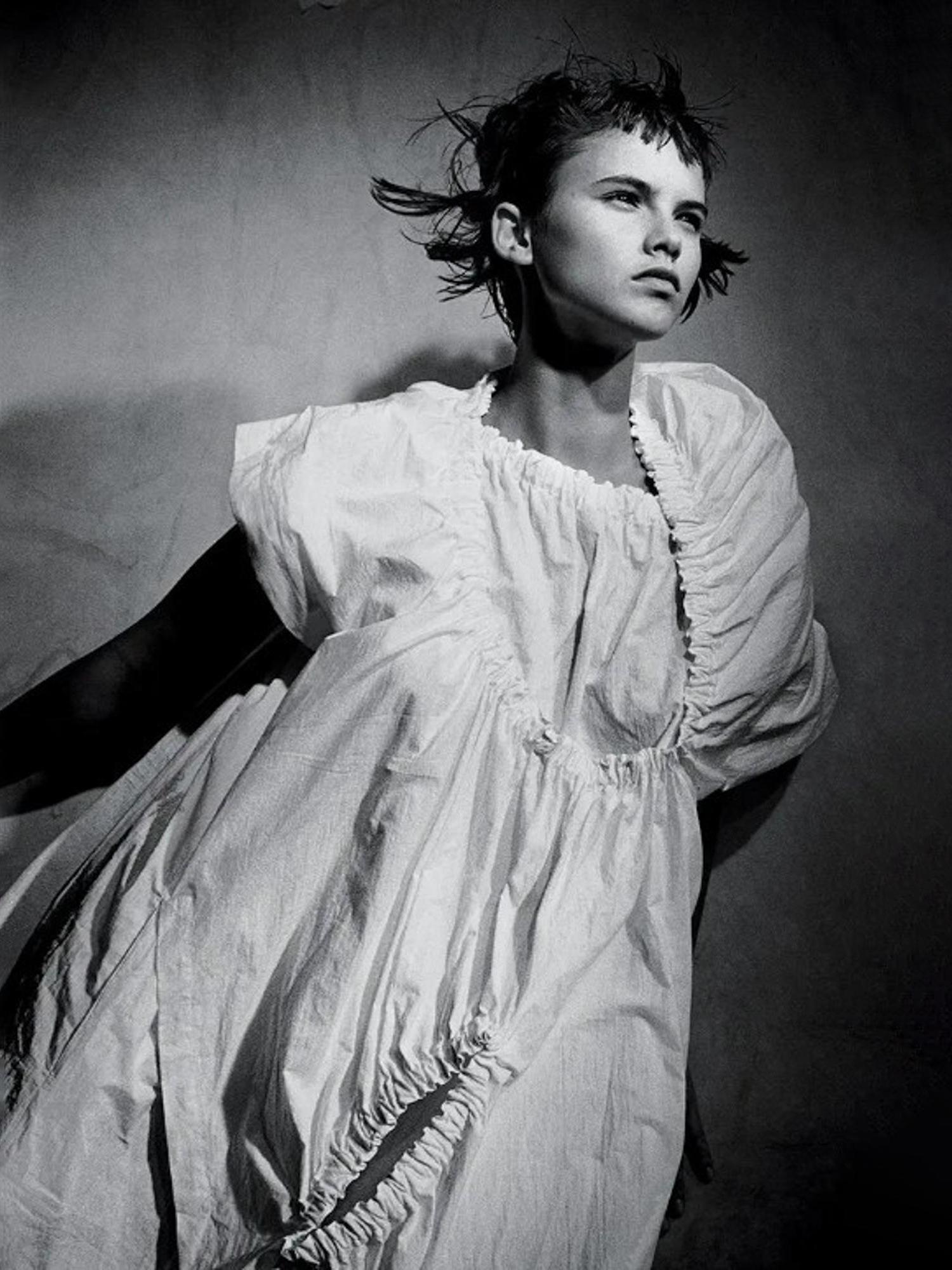 De las mujeres Comme des Garçons Early White Cotton 'Round Rubber' Collection Dress, SS 1984 en venta