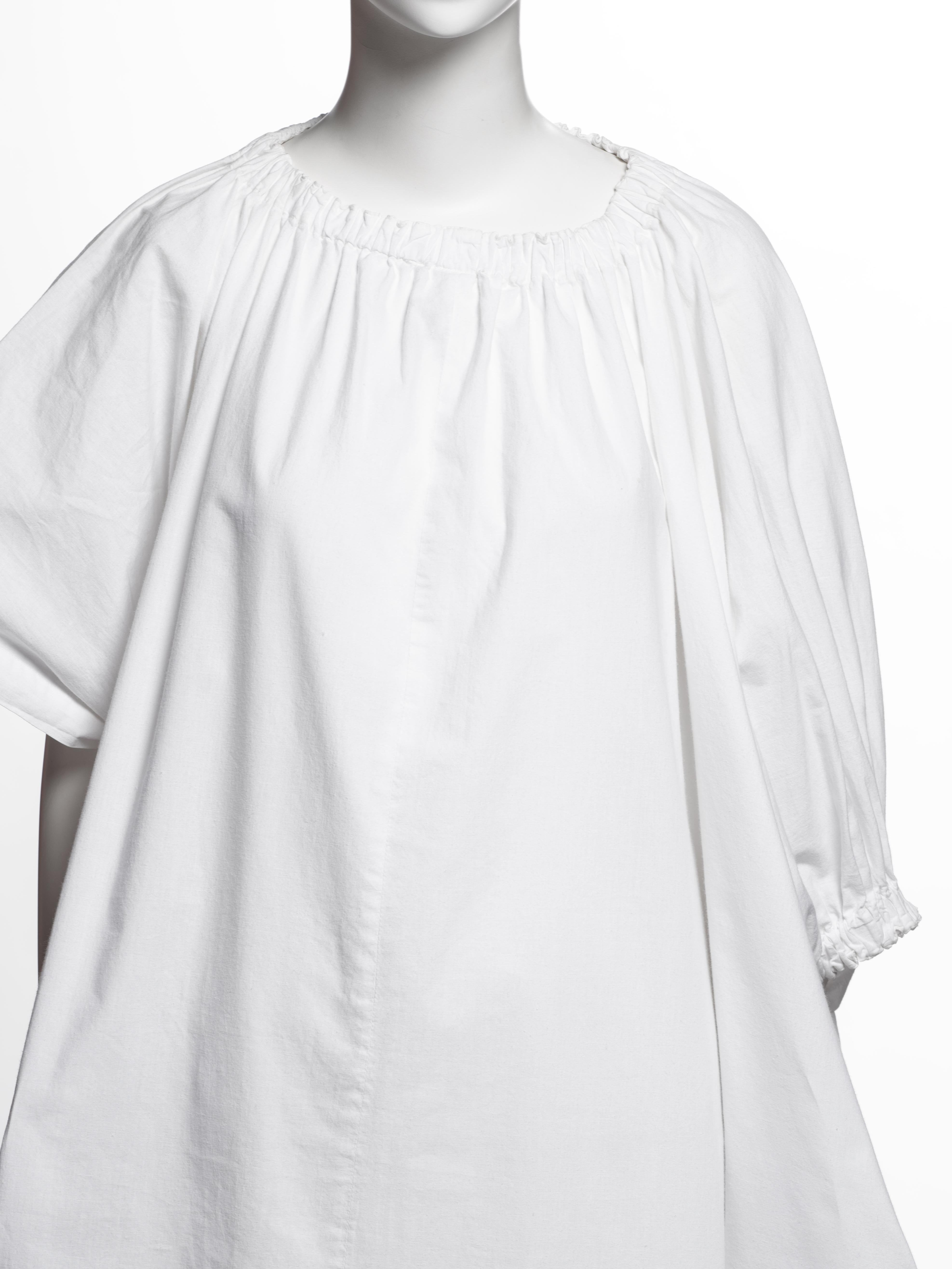 Comme des Garçons Early White Cotton 'Round Rubber' Collection Dress, SS 1984 en venta 1