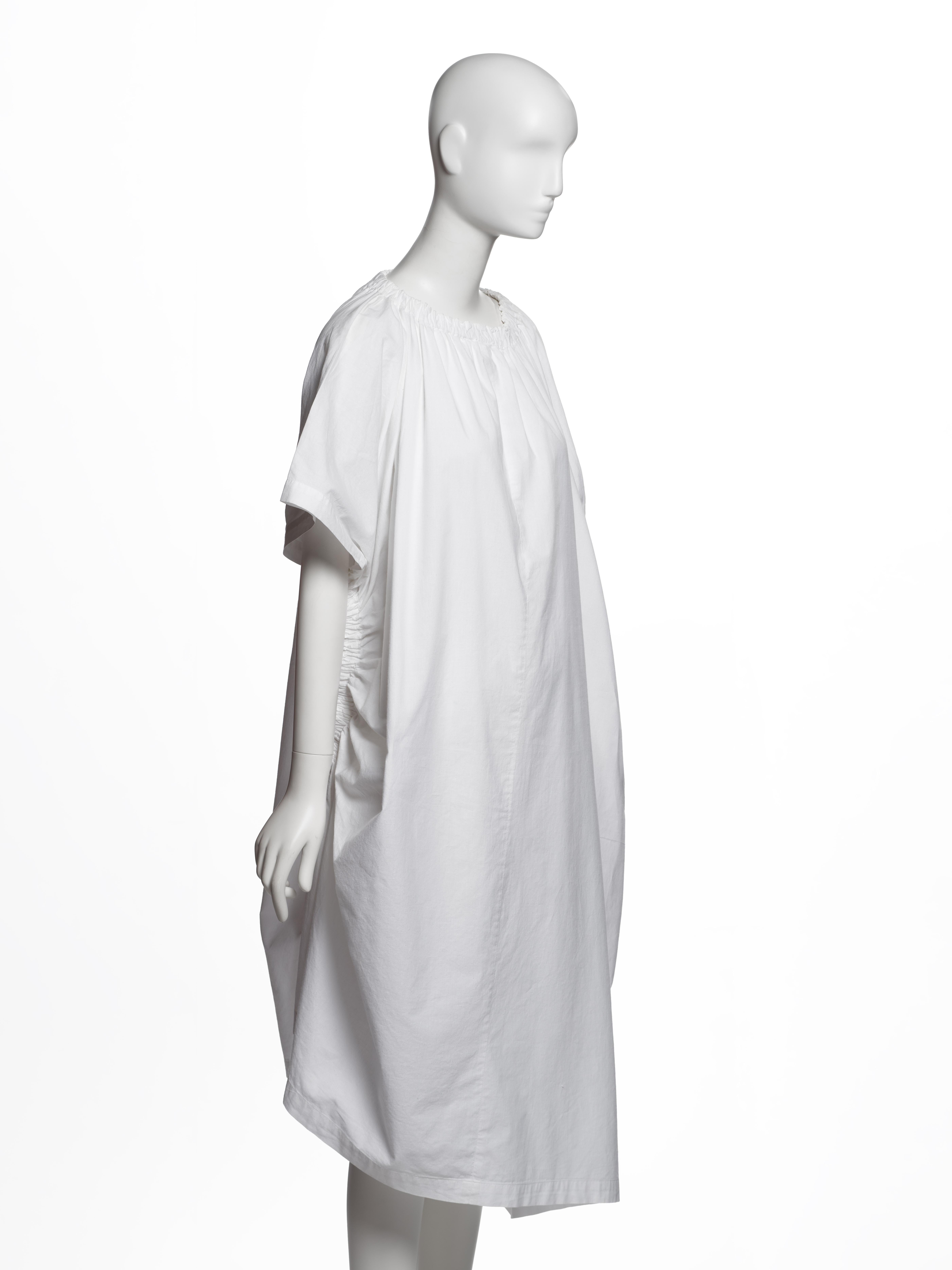 Comme des Garçons Early White Cotton 'Round Rubber' Collection Dress, SS 1984 en venta 3