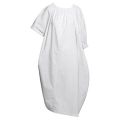 Comme des Garçons Early White Cotton 'Round Rubber' Collection Dress, SS 1984