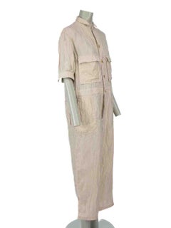 Comme Des Garcons Ecru Short Sleeve Jumpsuit Size M