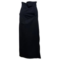Comme Des Garçons F/W 1992 Black Asymmetric High-Waisted Maxi Skirt