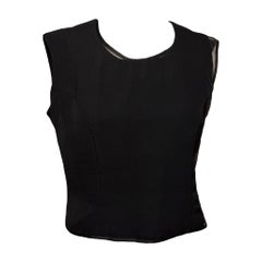 Comme Des Garçons, otoño-invierno 1997: top corto de lana con paneles negros