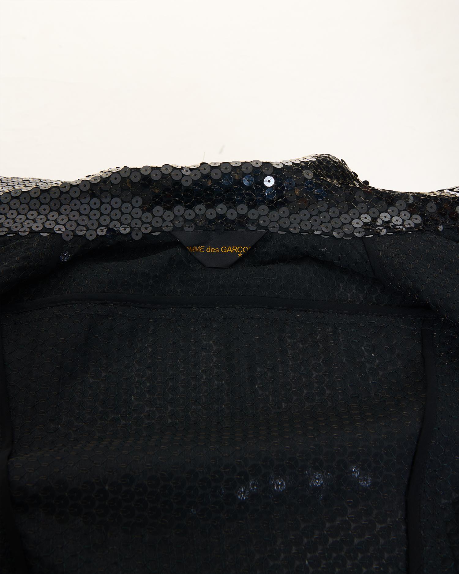 Comme des Garçons F/W 2002 Veste courte à paillettes noires Pour femmes en vente