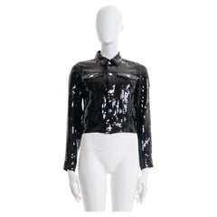 Comme des Garçons F/W 2002 Black Sequined Cropped Jacket