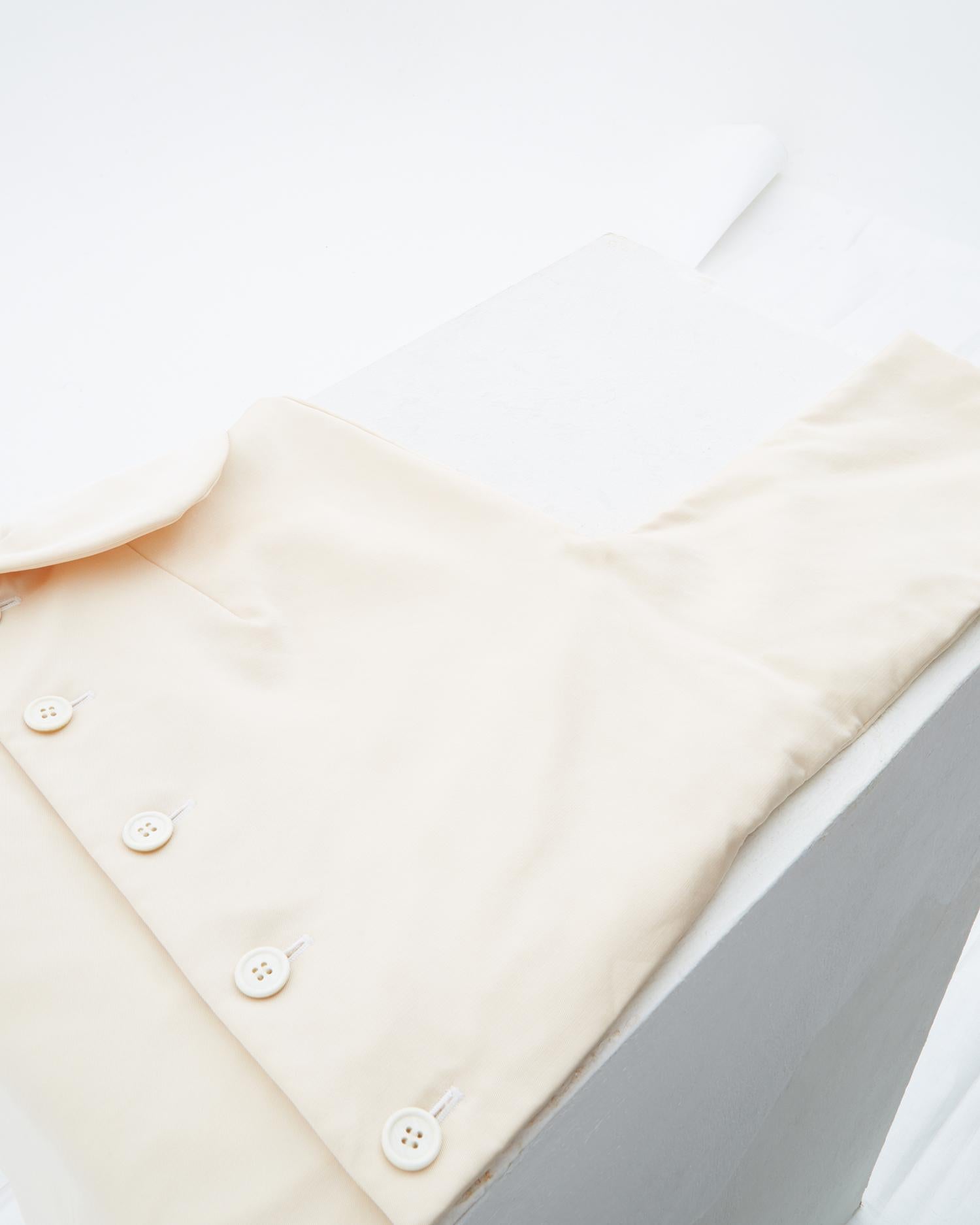 Comme des Garçons F/H 2005 Blazer de mariage 'Broken Bride' en blanc cassé en vente 3
