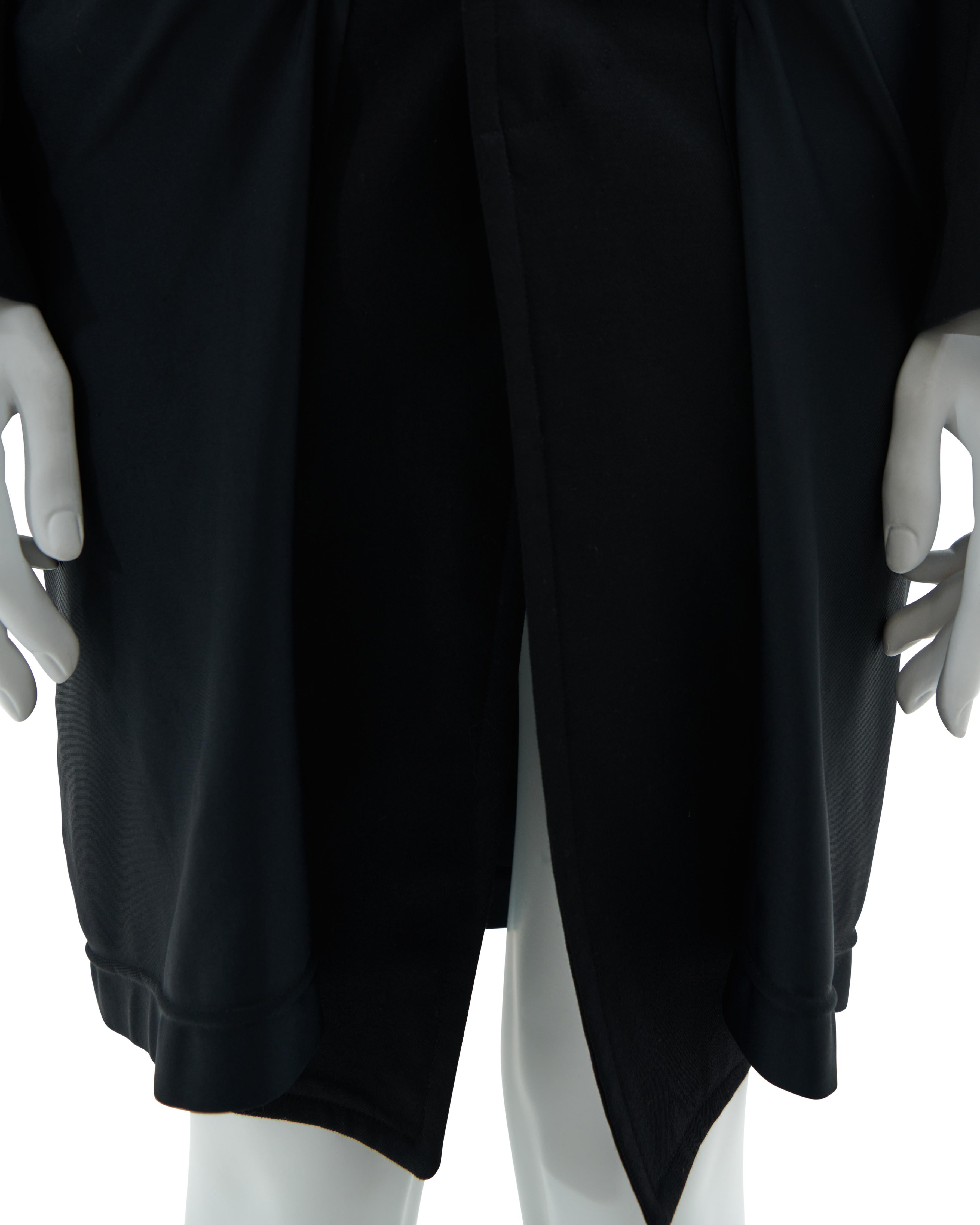  Comme des Garçons F/W 2007/08  Black and blue wool midi coat For Sale 3