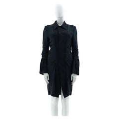  Comme des Garçons F/W 2007/08  Black and blue wool midi coat