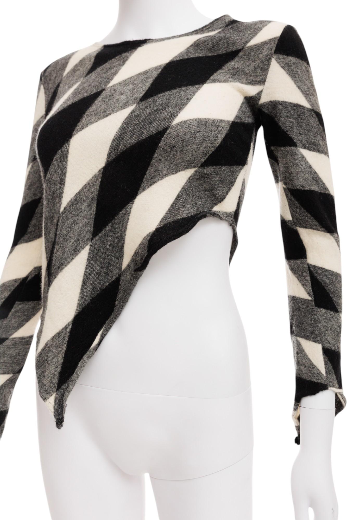 Comme des Garcons F/W 2010 - Top asymétrique à carreaux Excellent état - En vente à Caserta, IT