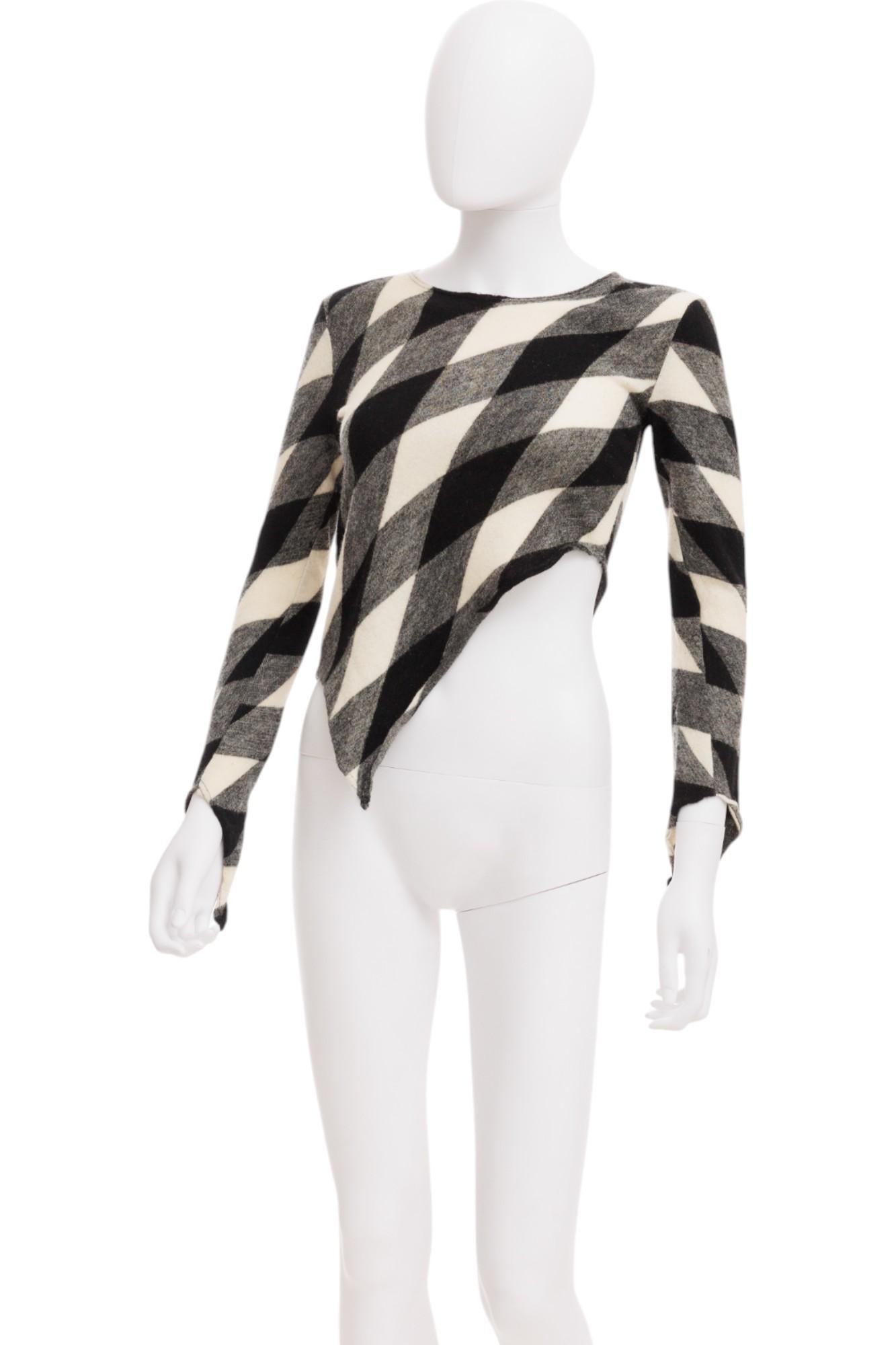 Comme des Garcons F/W 2010 Top asimétrico de cuadros