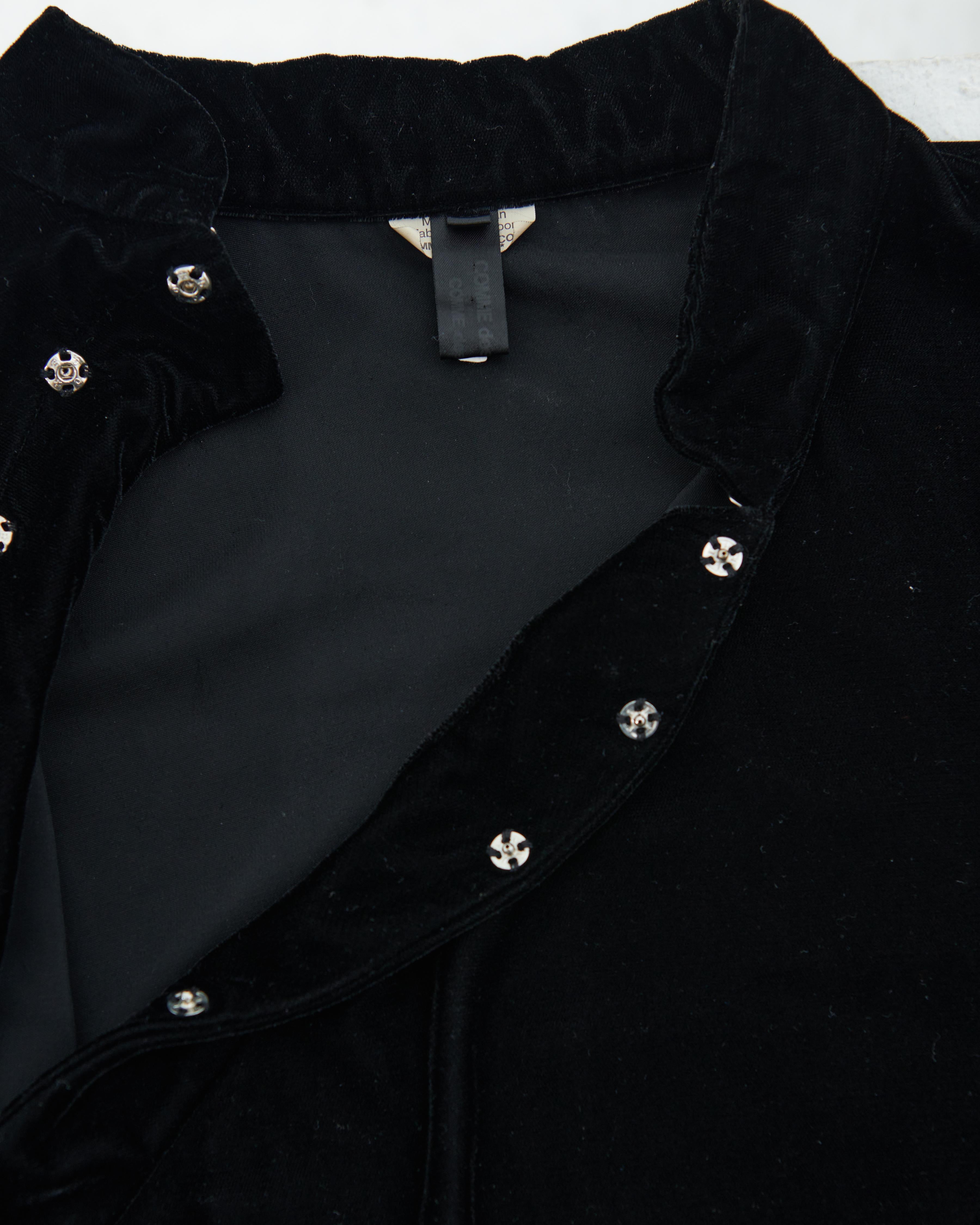 Comme des Garçons F/W 2015  Black velvet cheongsam dress 2