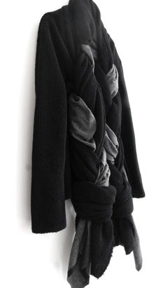 Comme Des Garcons Fall 2014 Rope Front Jumbo Knit Jacket Unisex