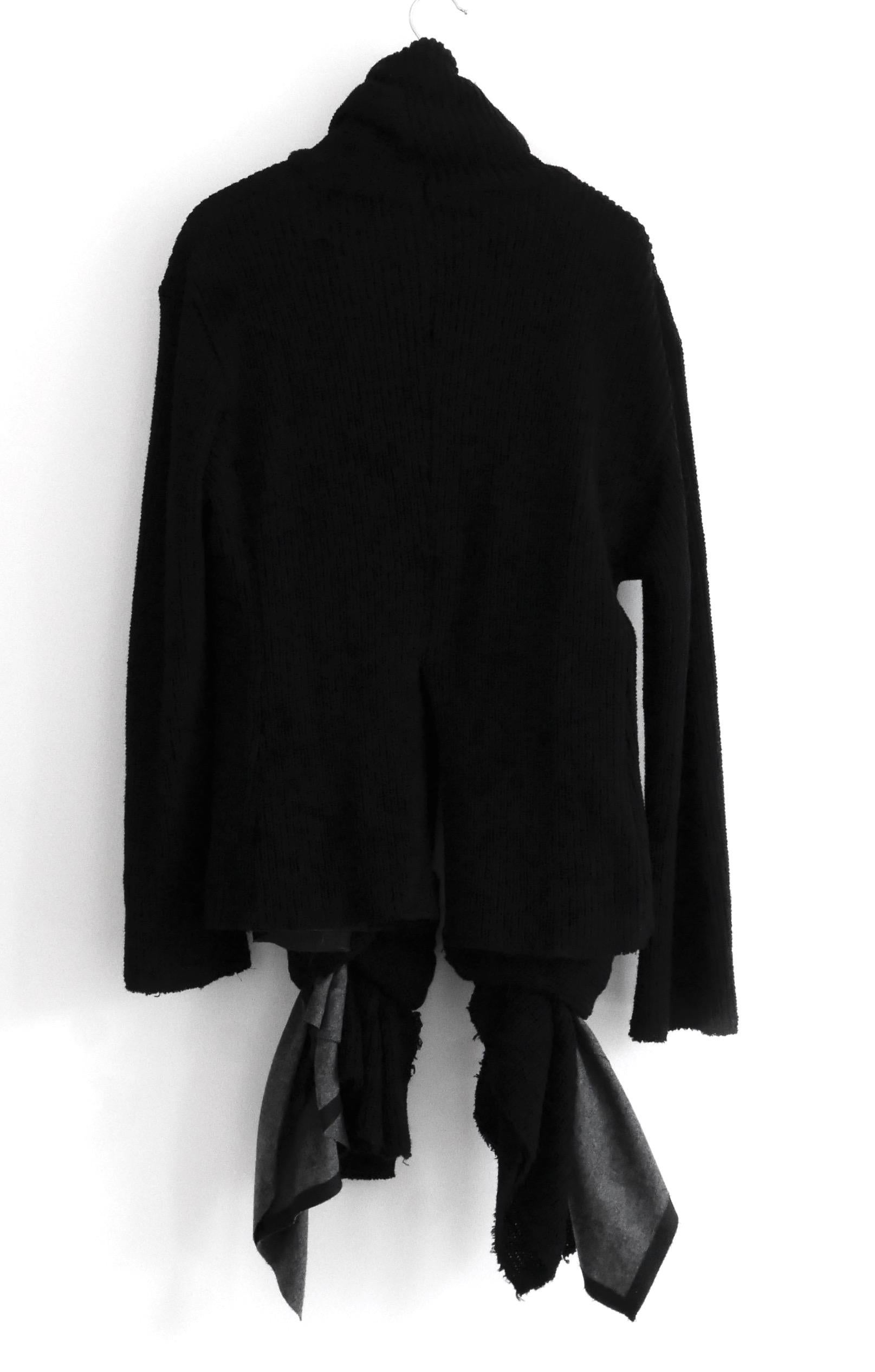 Comme Des Garcons Fall 2014 Rope Front Jumbo Knit Jacket Unisex For Sale 2