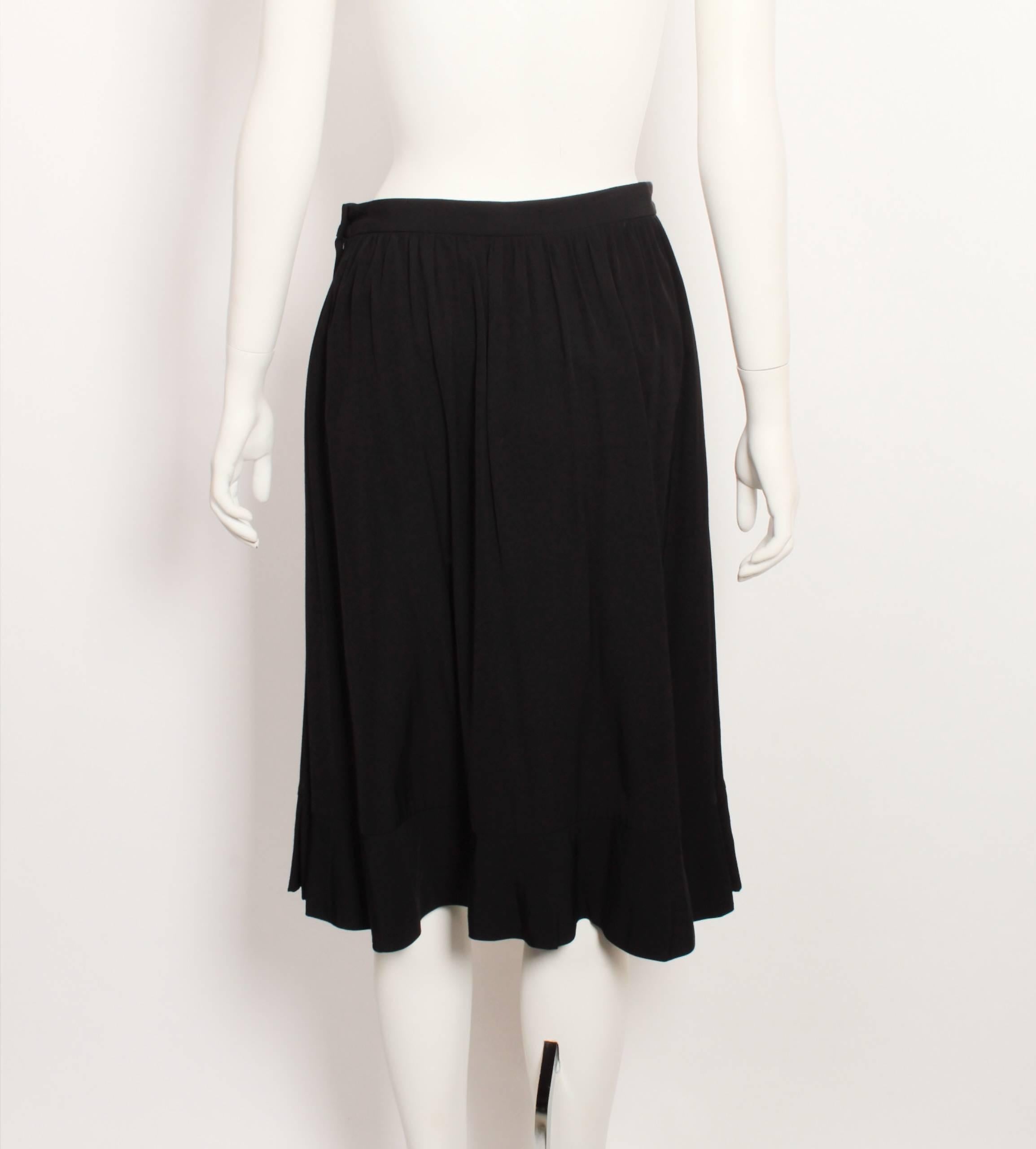 Black Comme des Garcons Frill Skirt For Sale