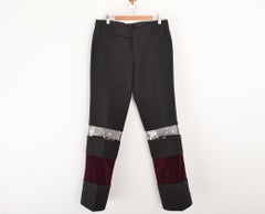 Comme Des Garçons - Pantaloni a rete con canale della passerella Fw/ 2001