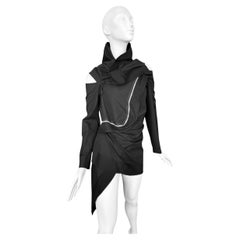 COMME DES GARÇONS fw2003 BLACK WOOL ASYMMETRICAL ZIP JACKET
