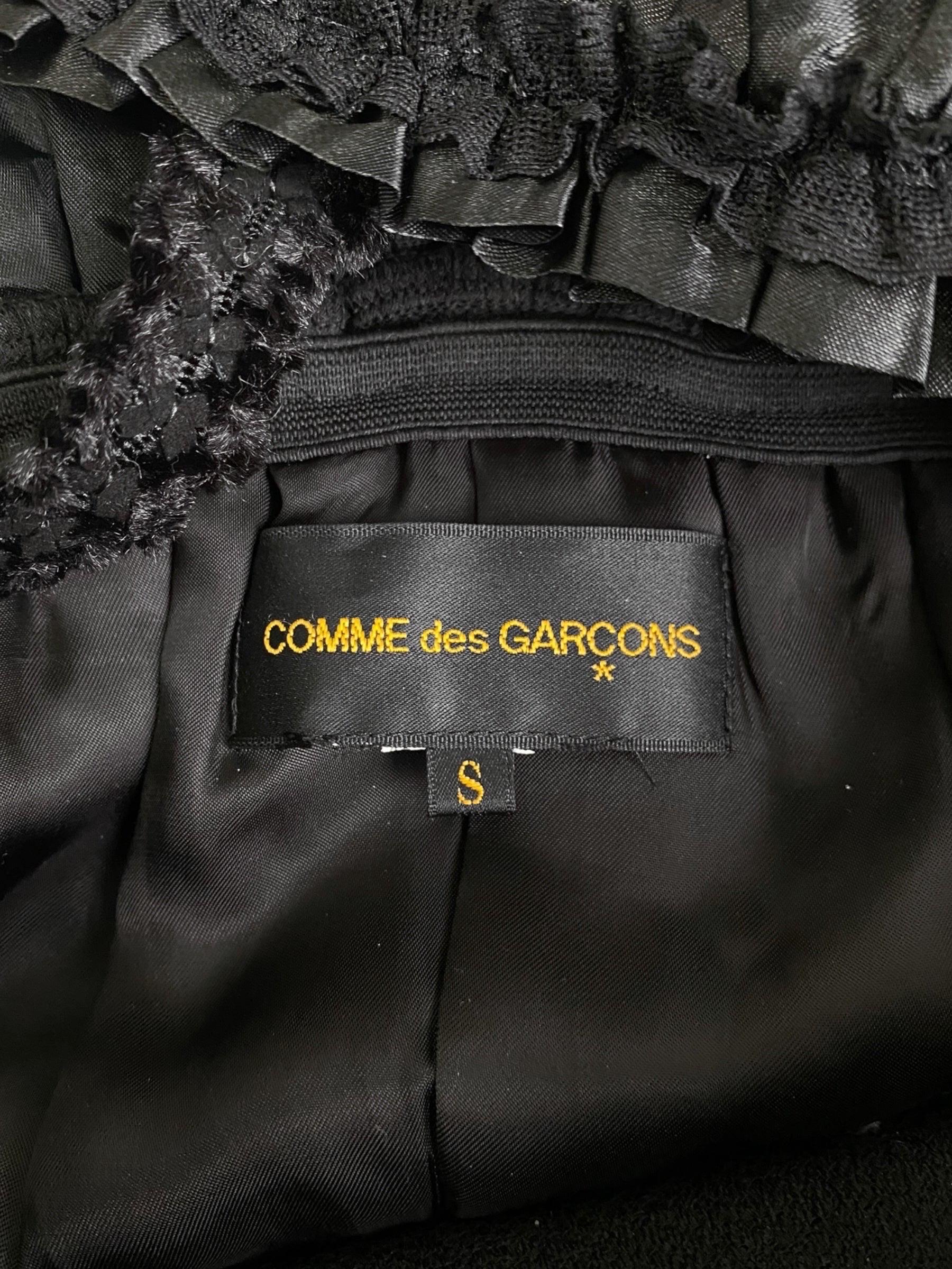 COMME DES GARÇONS fw2008 BLACK RUFFLES HARNESS MINI DRESS en vente 7