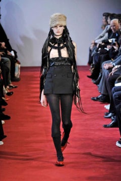 COMME DES GARÇONS fw2008 BLACK RUFFLES HARNESS MINI DRESS