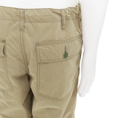 COMME DES GARCONS GANRYU 2016 khaki green cotton tapered baker pants M