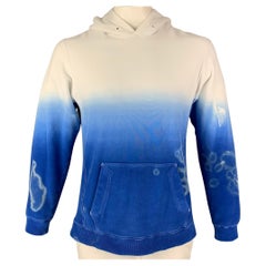 COMME des GARCONS GANRYU Size L Blue White Ombre Hooded Custom Sweatshirt