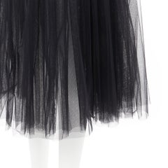 COMME DES GARCONS GIRL 2018 black tulle sheer flared skirt  XS