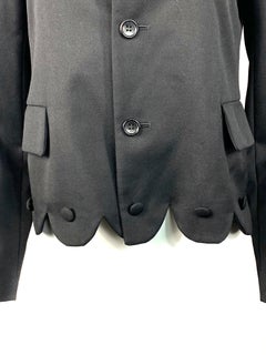 Comme des Garcons GIRL Black Wool Blazer Jacker w/ Buttons Size S