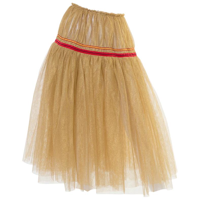 Comme des Garcons Gold Tulle Skirt, 2000s For Sale