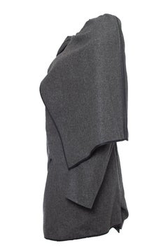 Comme des Garçons, gray wool asymmetric coat