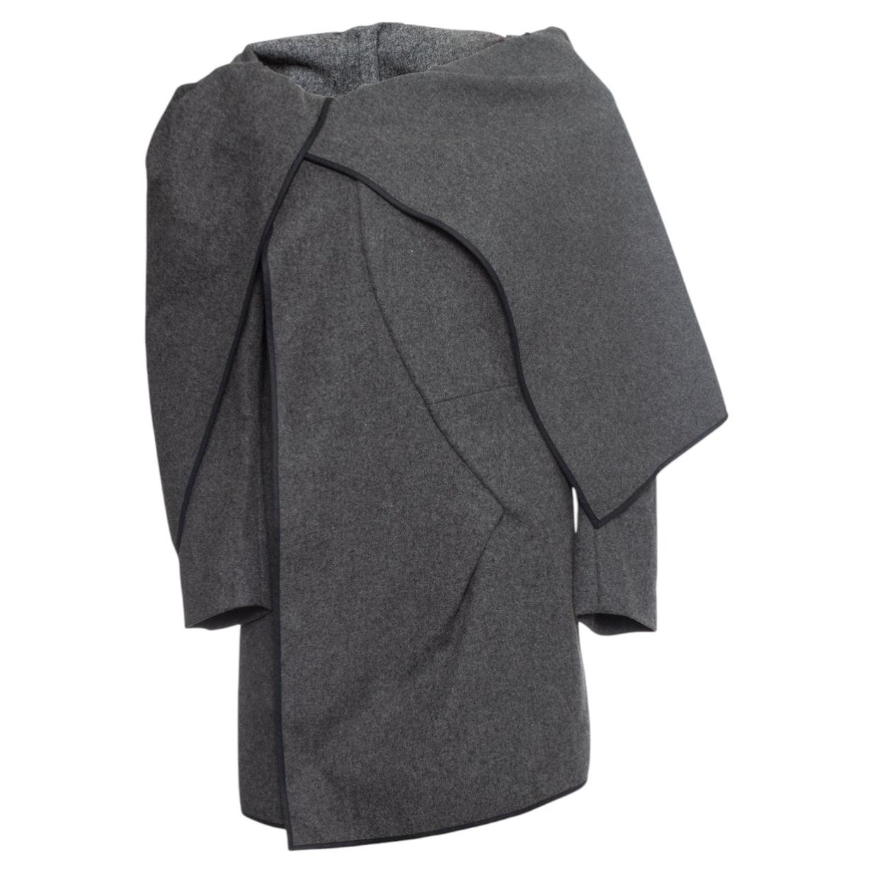Comme des Garçons, gray wool asymmetric coat