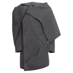 Comme des Garçons, gray wool asymmetric coat