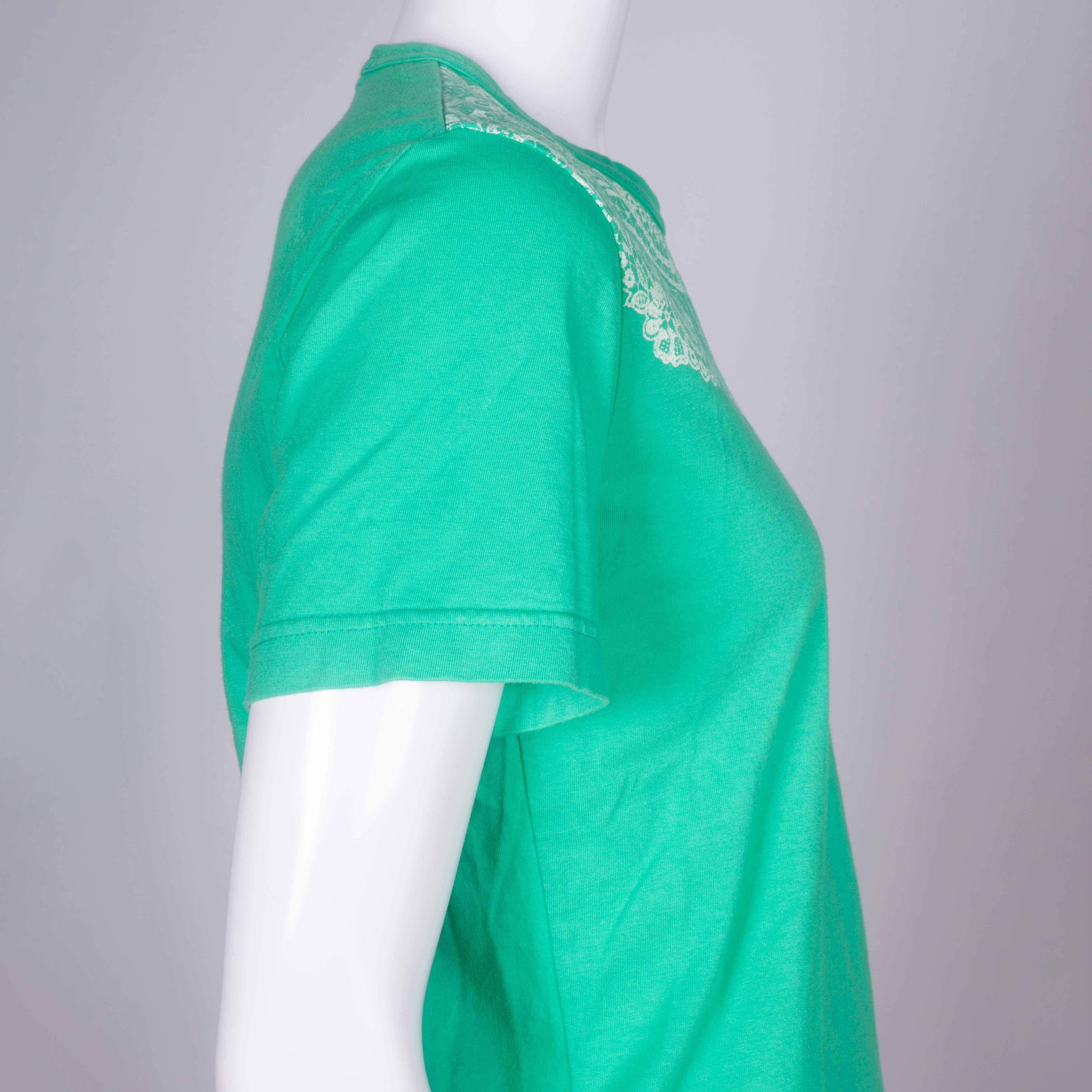 Comme des Garçons Green T-shirt with Lace Motif, 2006 5