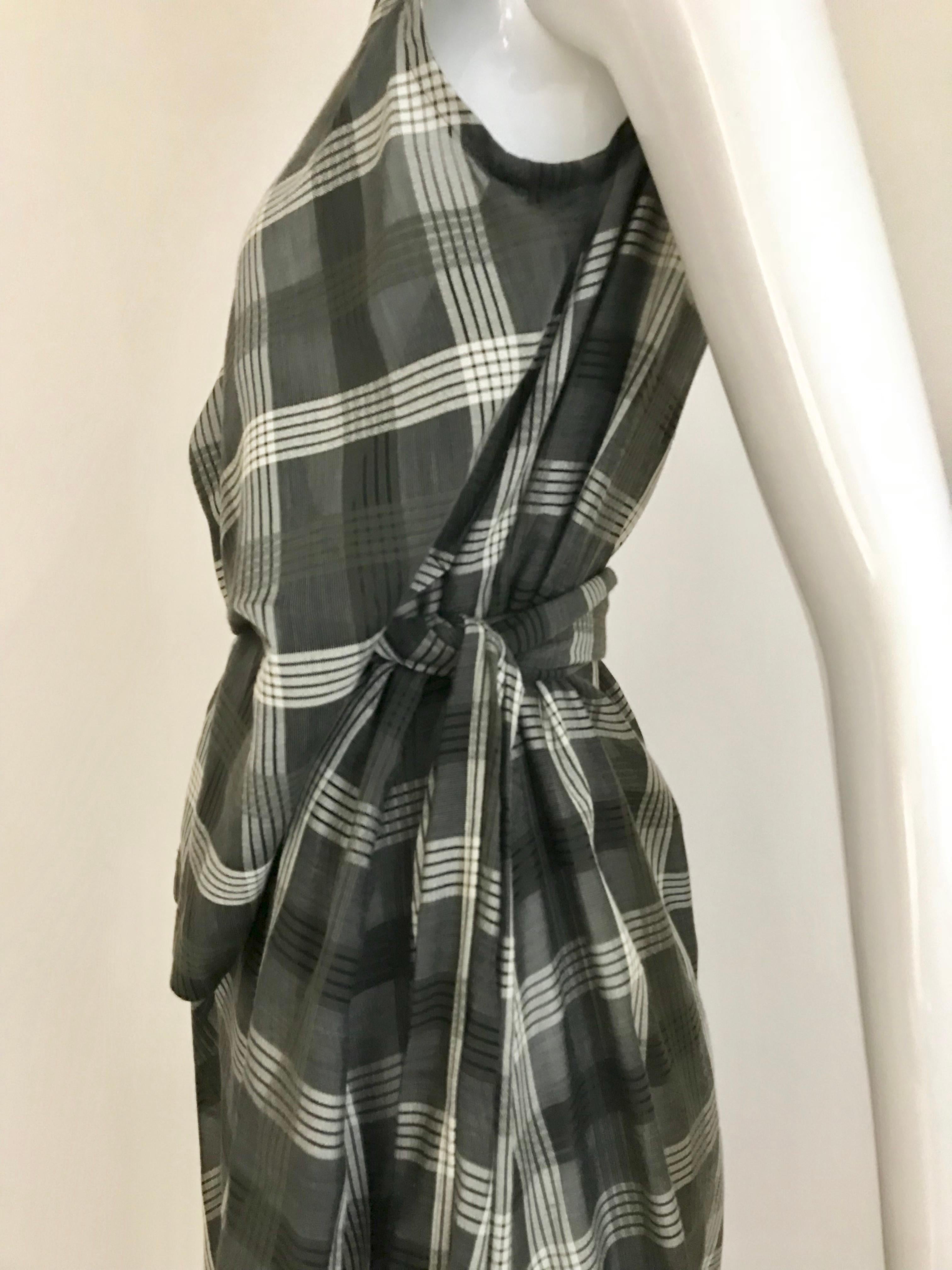 grey plaid dress