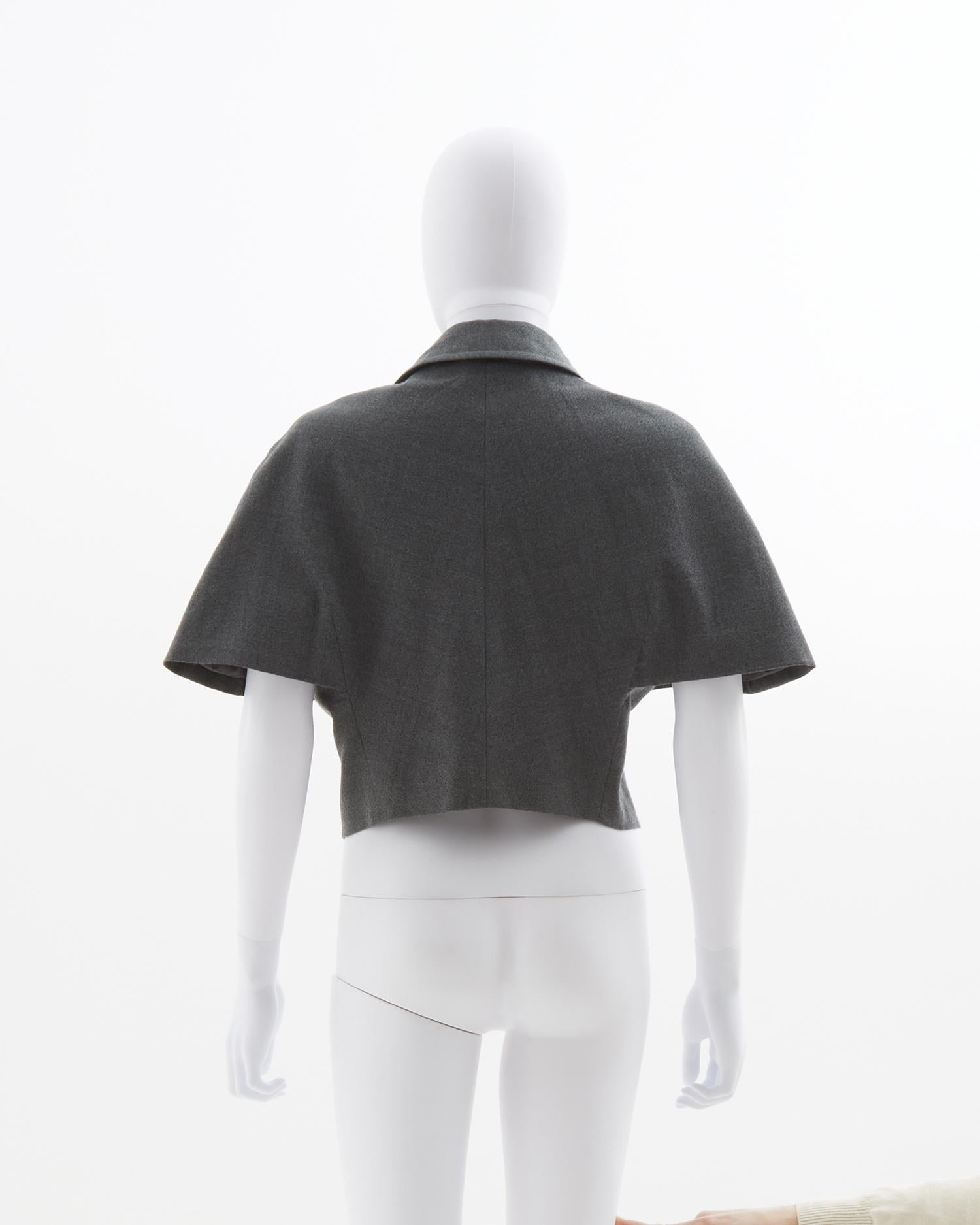 Gray Comme des Garçons, veste courte grise, fw 1987 en vente