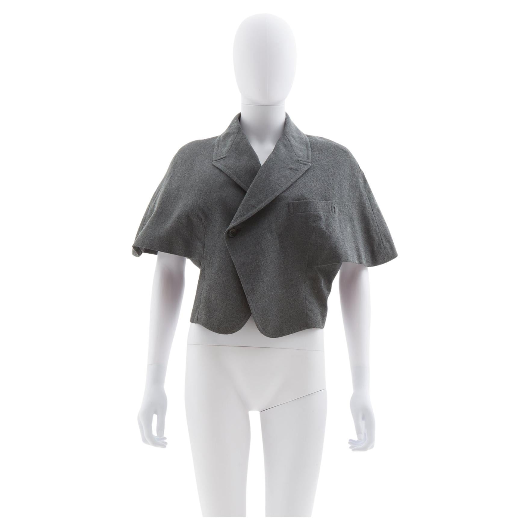 Comme des Garçons, veste courte grise, fw 1987 en vente