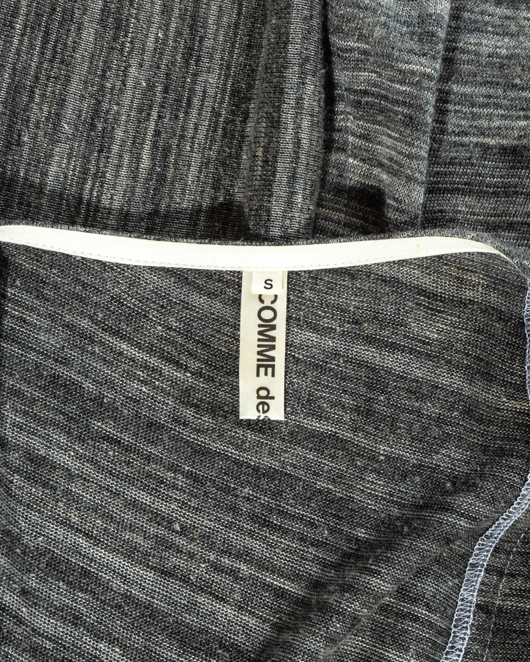Comme des Garçons grey jersey deconstructed sweater dress, fw 1998 For Sale 2