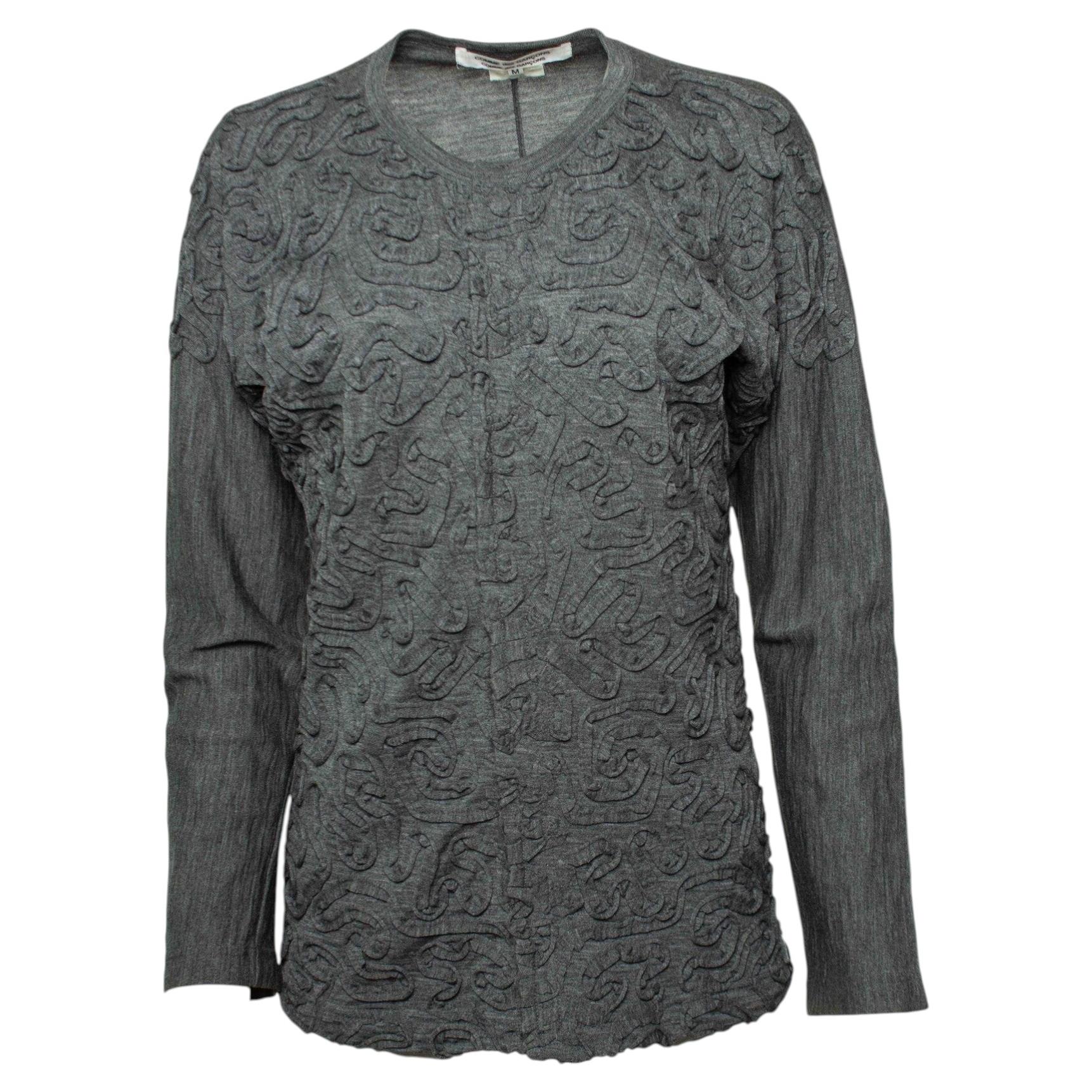 Comme des garçons, Grey knitted cardigan