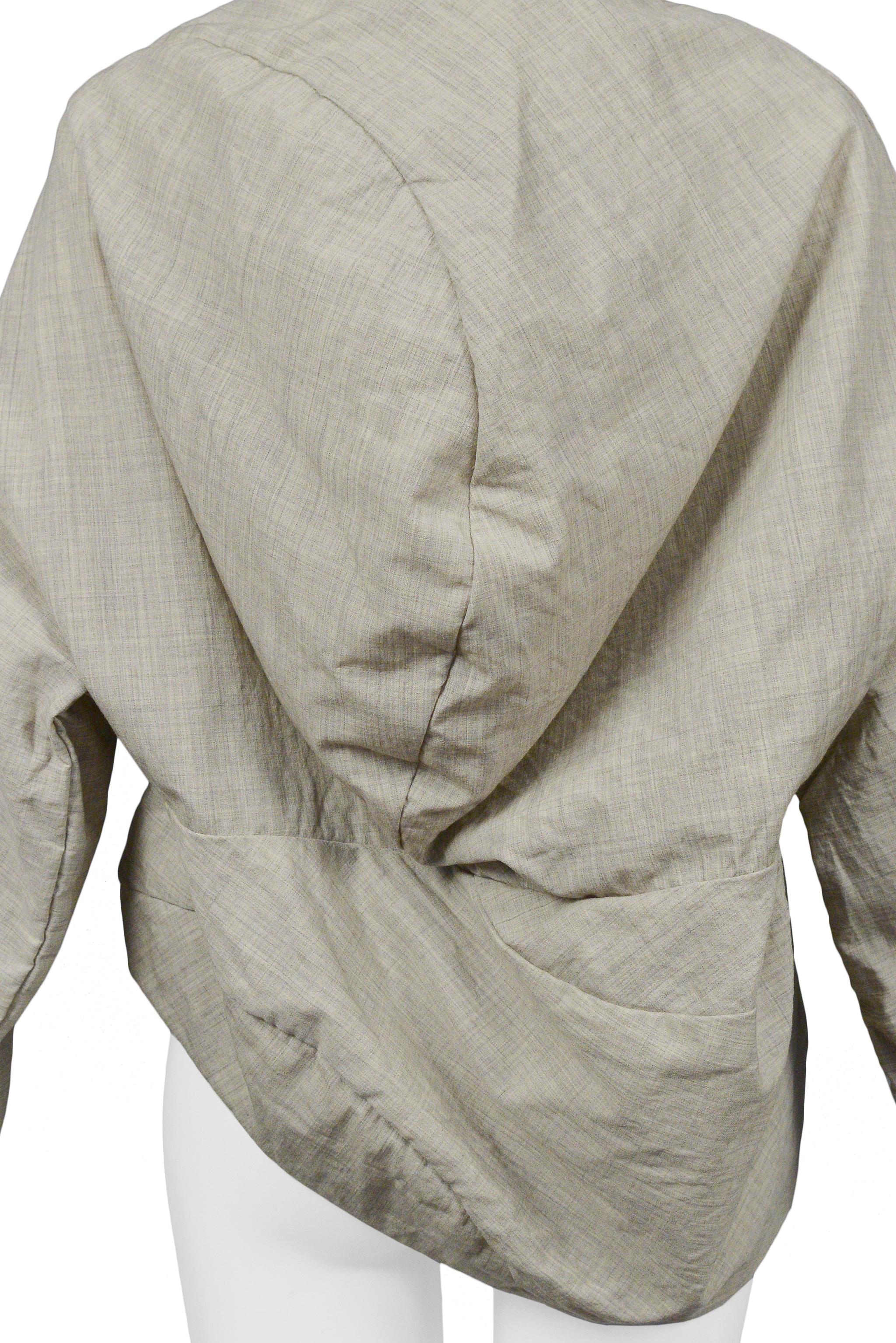 Gray Comme Des Garcons Grey Linen Lumps & Bumps Jacket 1997 For Sale