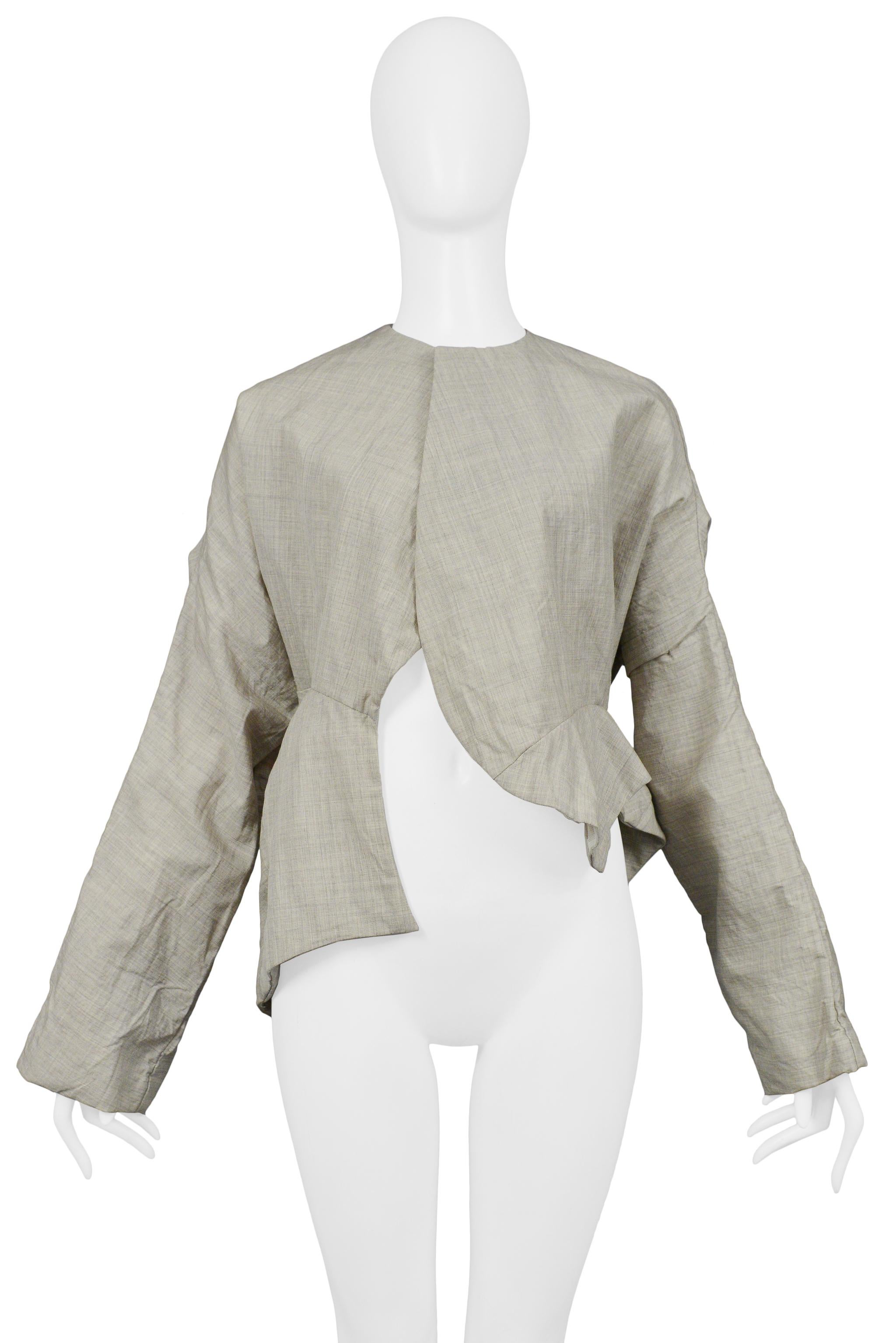 Women's Comme Des Garcons Grey Linen Lumps & Bumps Jacket 1997 For Sale