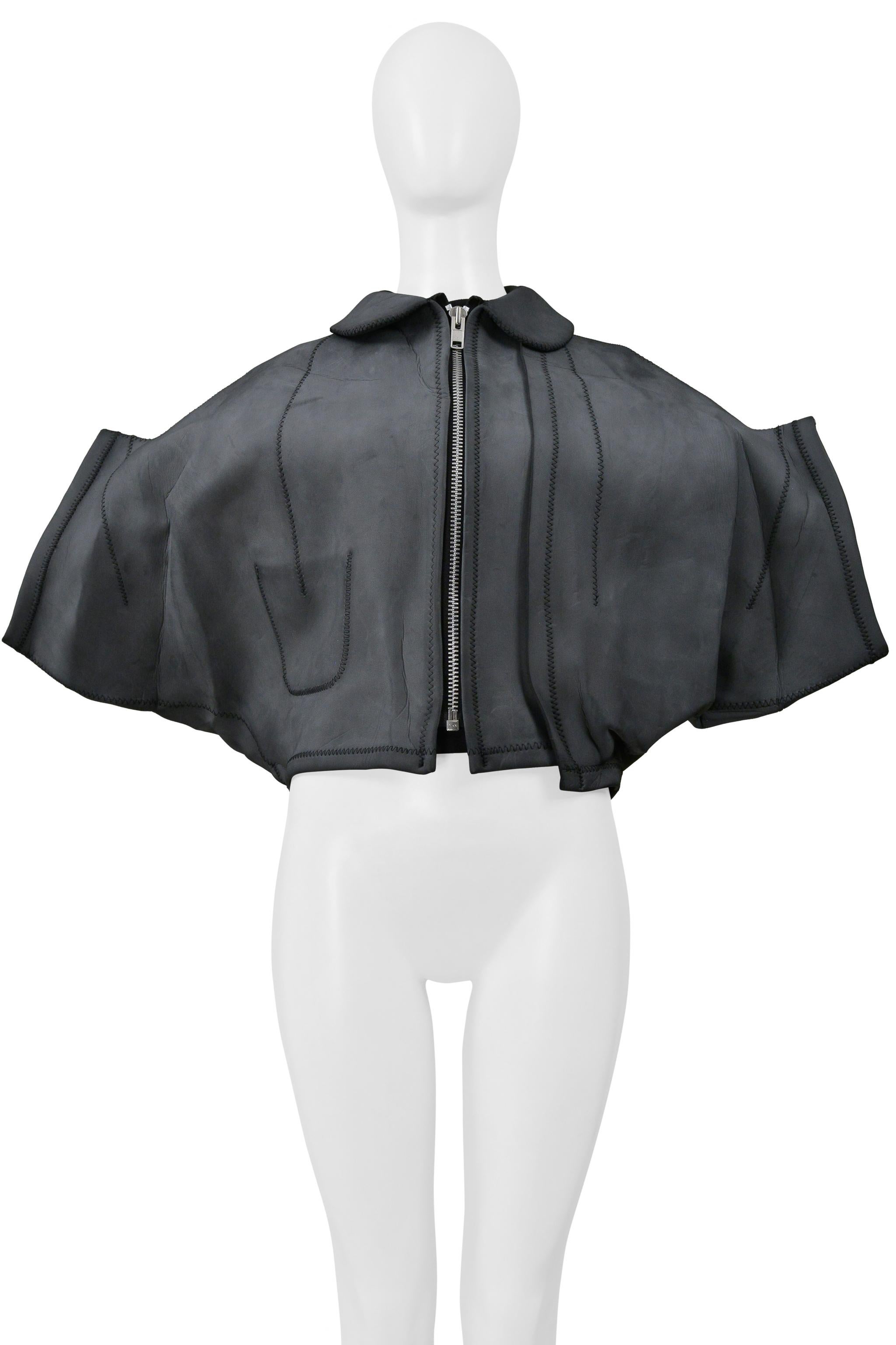 Grigio Giacca scultura in neoprene grigio Comme Des Garçons 2005 in vendita