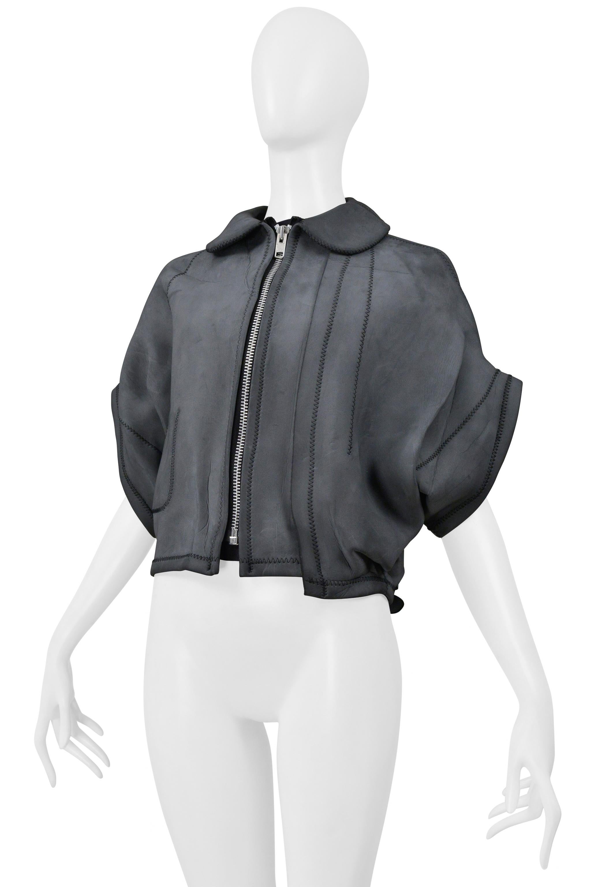 Giacca scultura in neoprene grigio Comme Des Garçons 2005 In condizioni buone in vendita a Los Angeles, CA