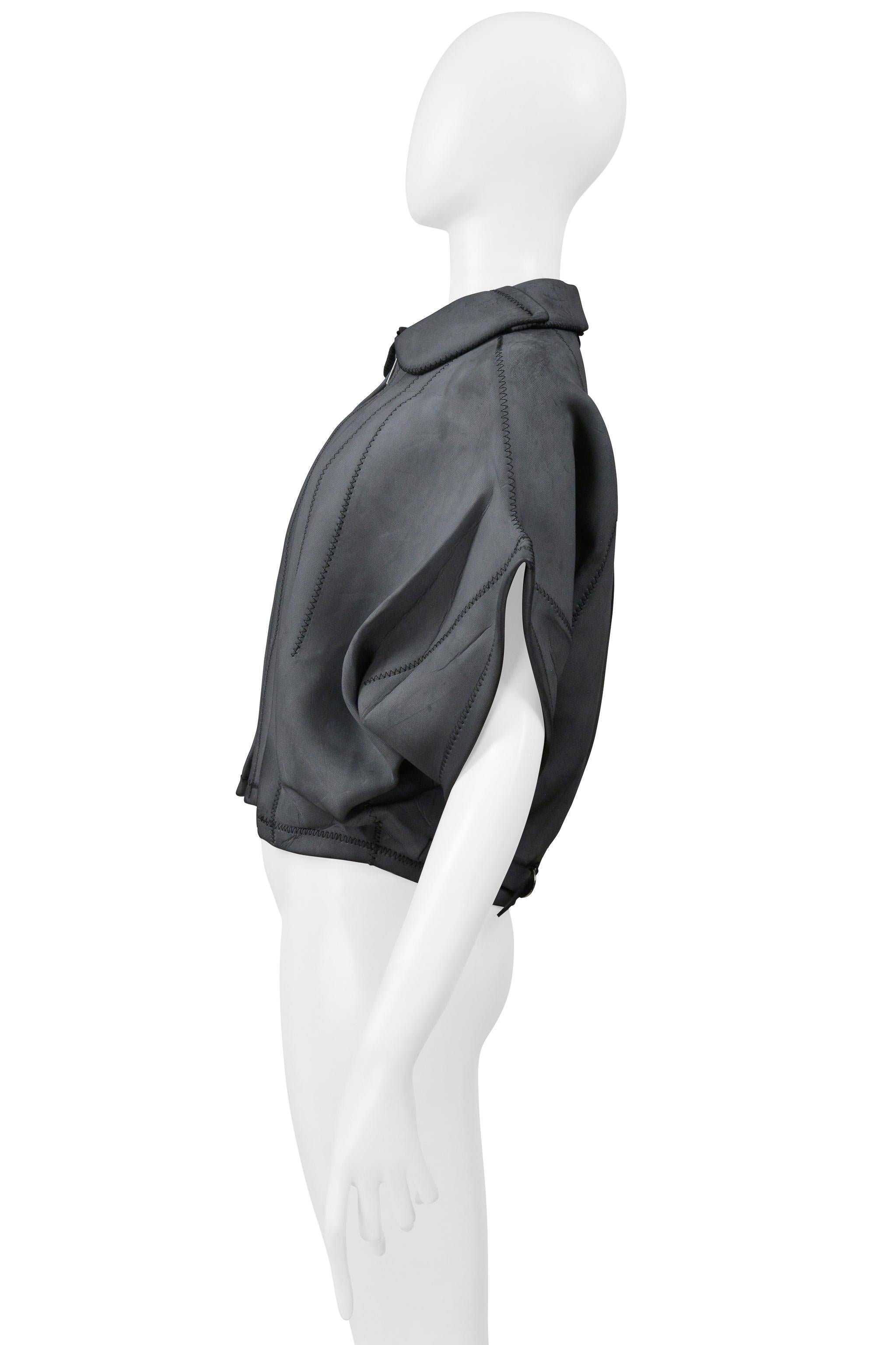 Donna Giacca scultura in neoprene grigio Comme Des Garçons 2005 in vendita