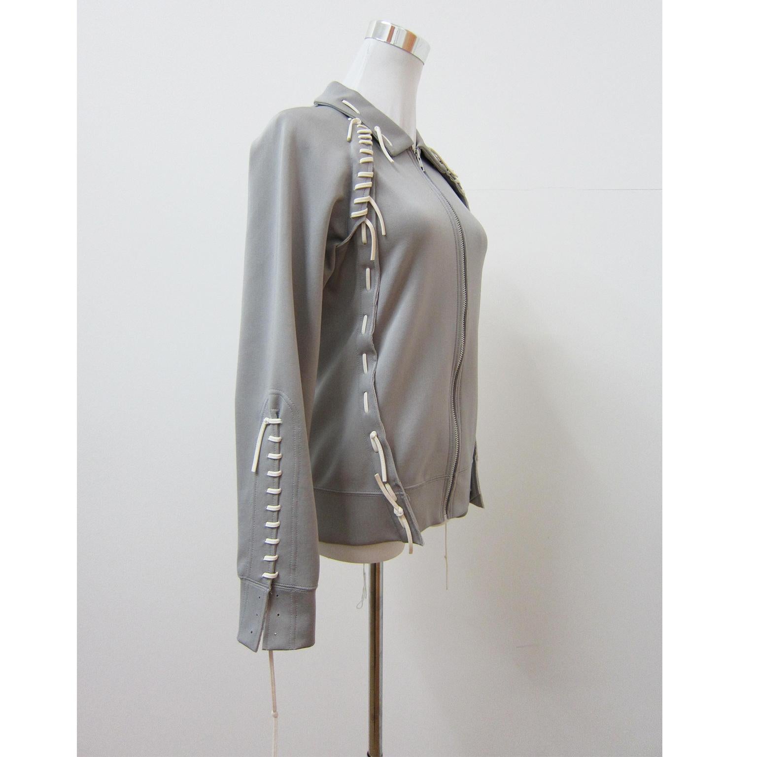 Comme des Garcons lace up detail grey jacket from collection 