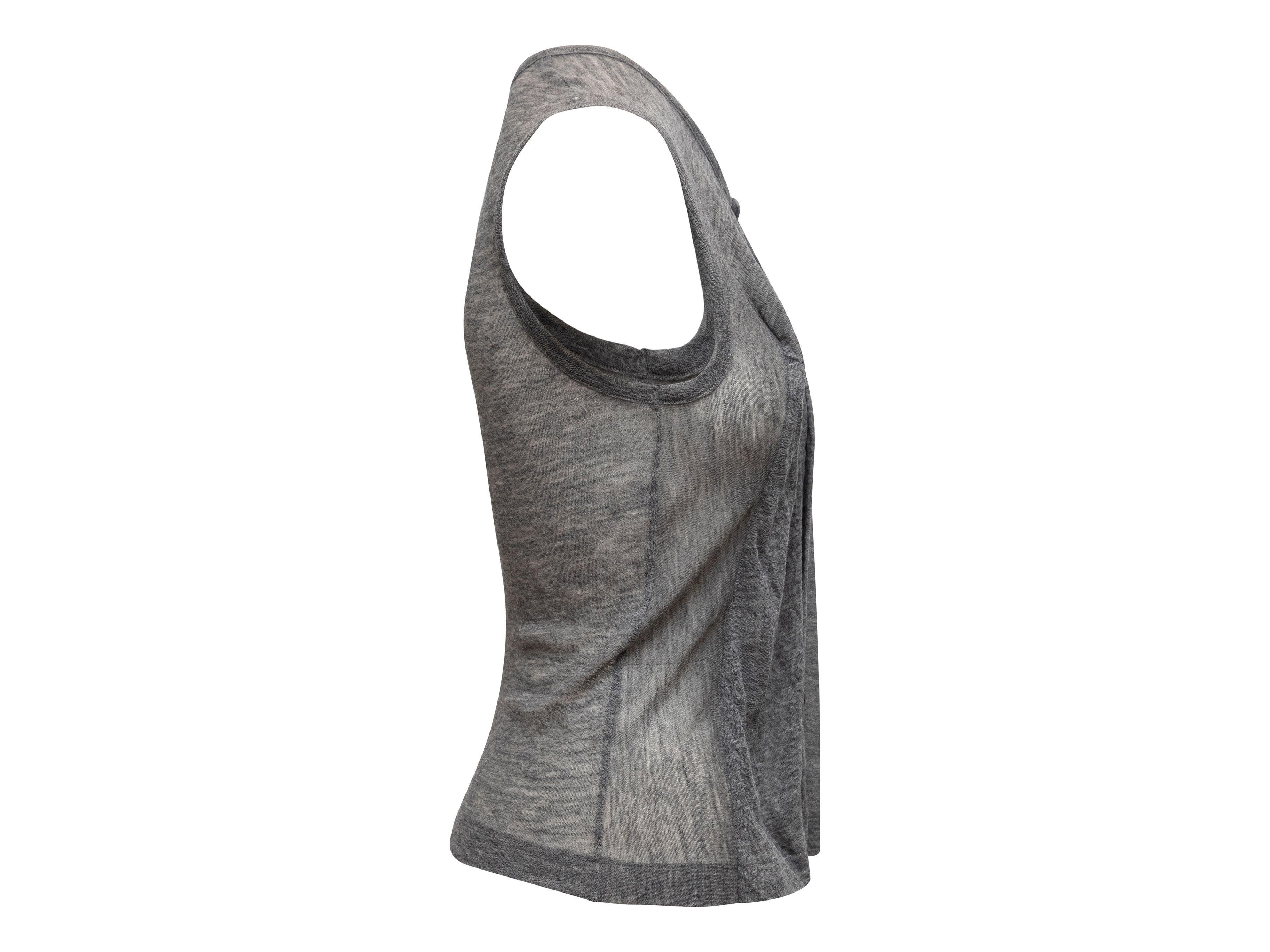 Comme Des Garcons Grey Sleeveless Top 1