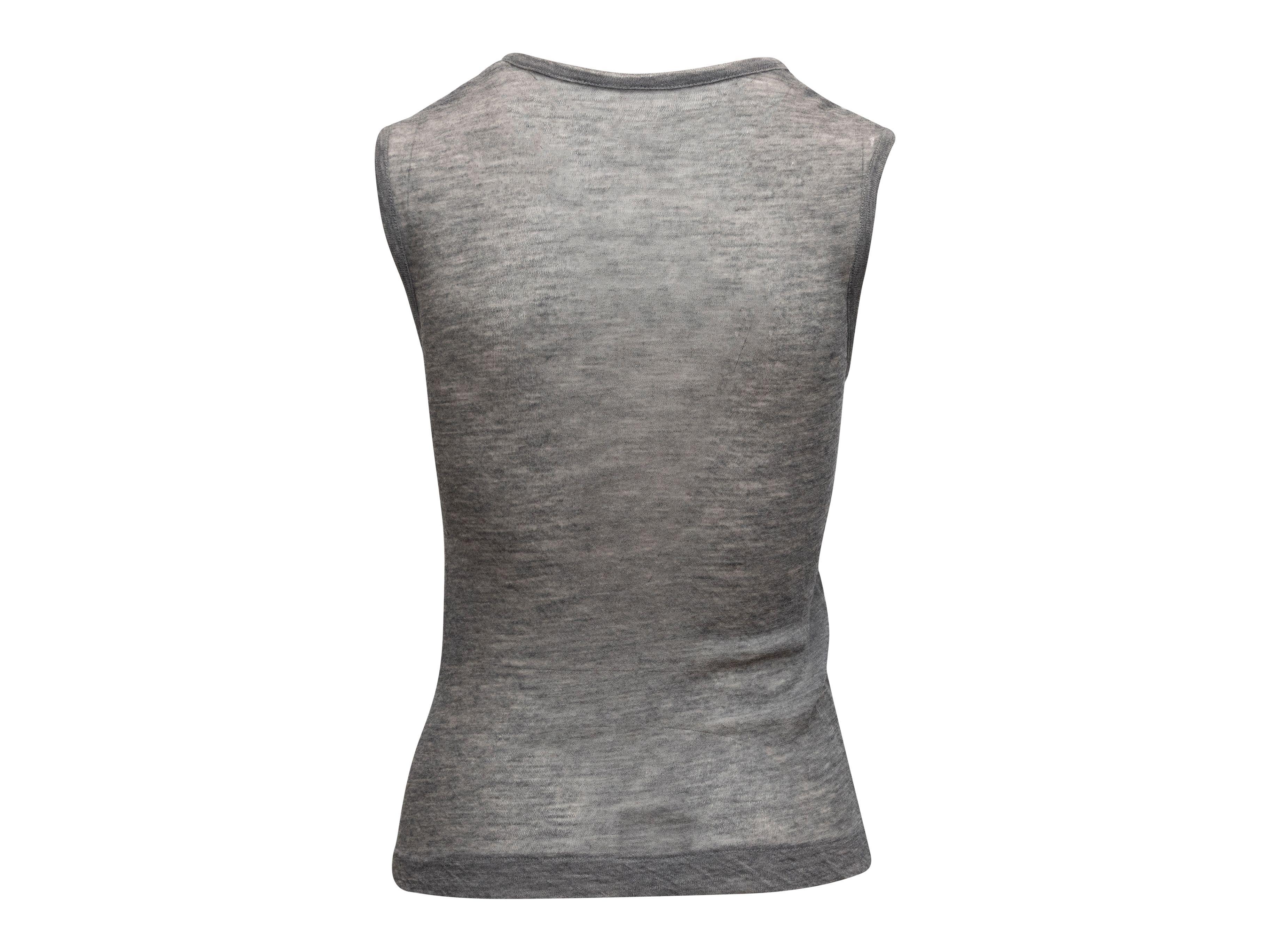 Comme Des Garcons Grey Sleeveless Top 2